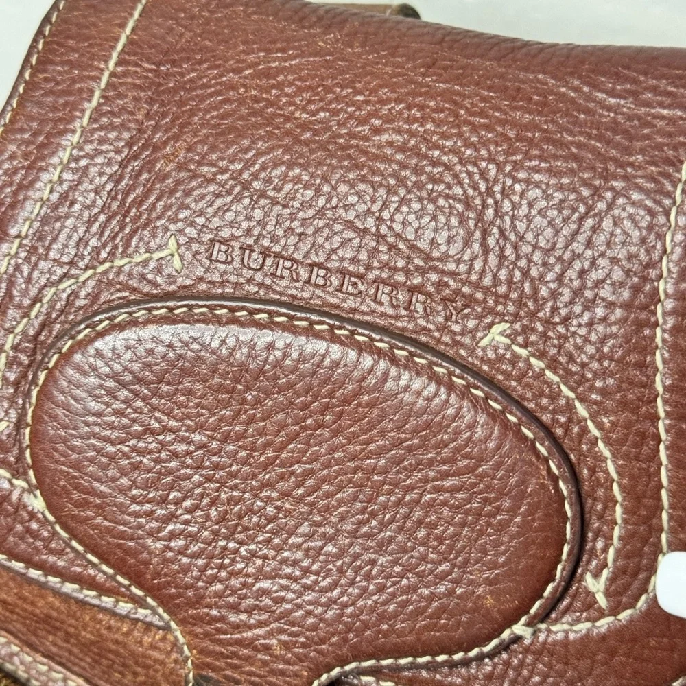 BURBERRY Vintage Brown Leather Small Backpack